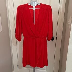Nell Vibrant Red Silk Dress